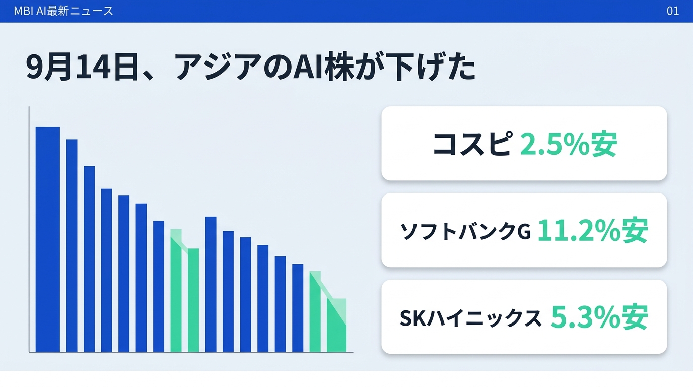 9月14日、アジアのAI株が下げた