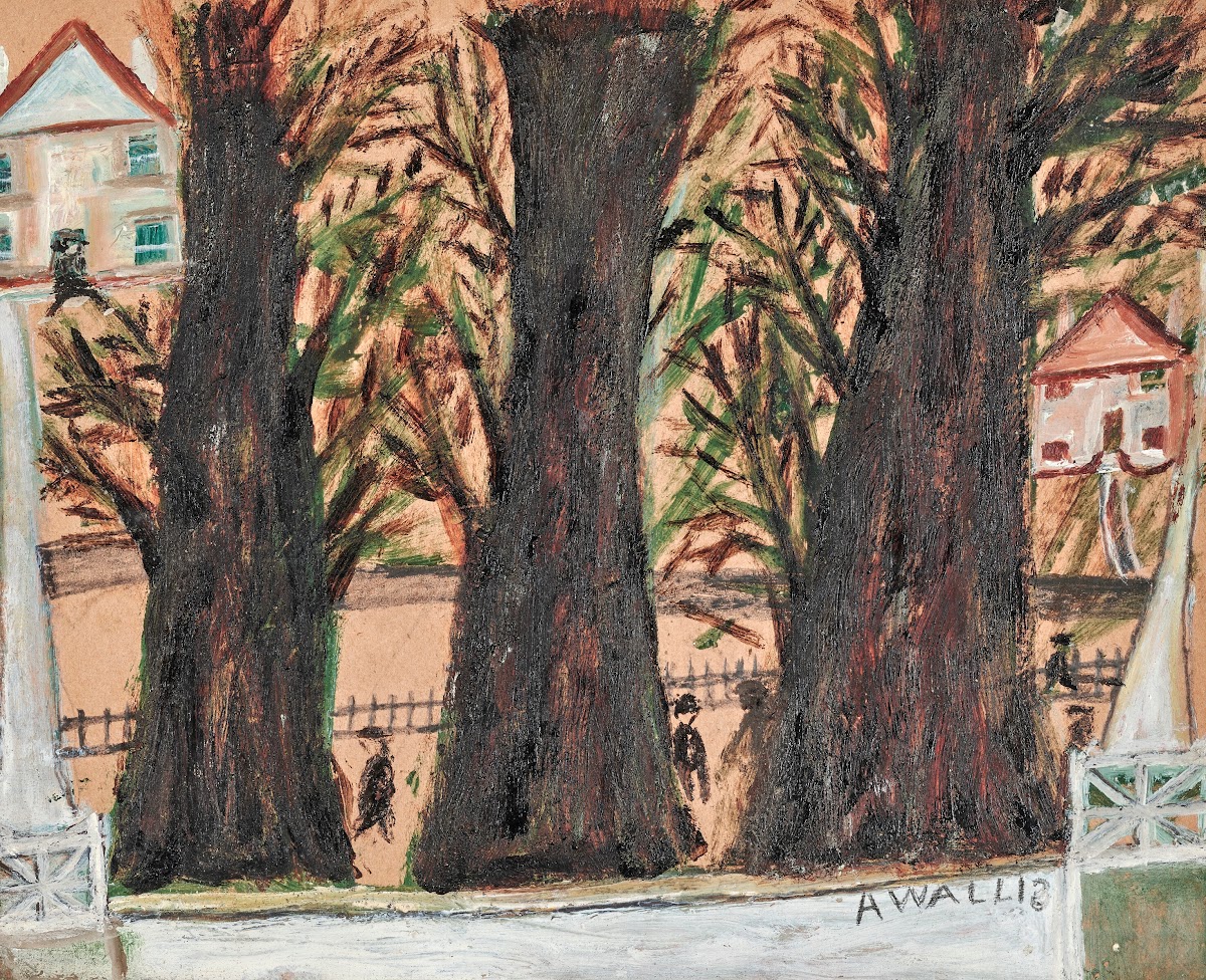 Three Trees And Houses 20th Century