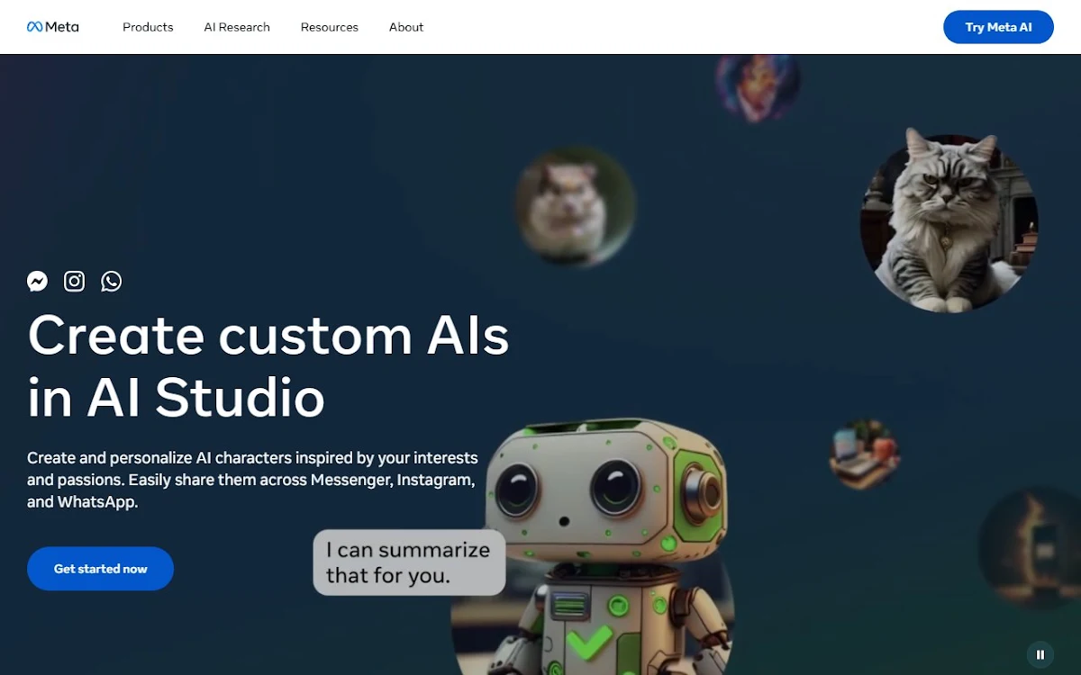 Captura de Meta AI Studio