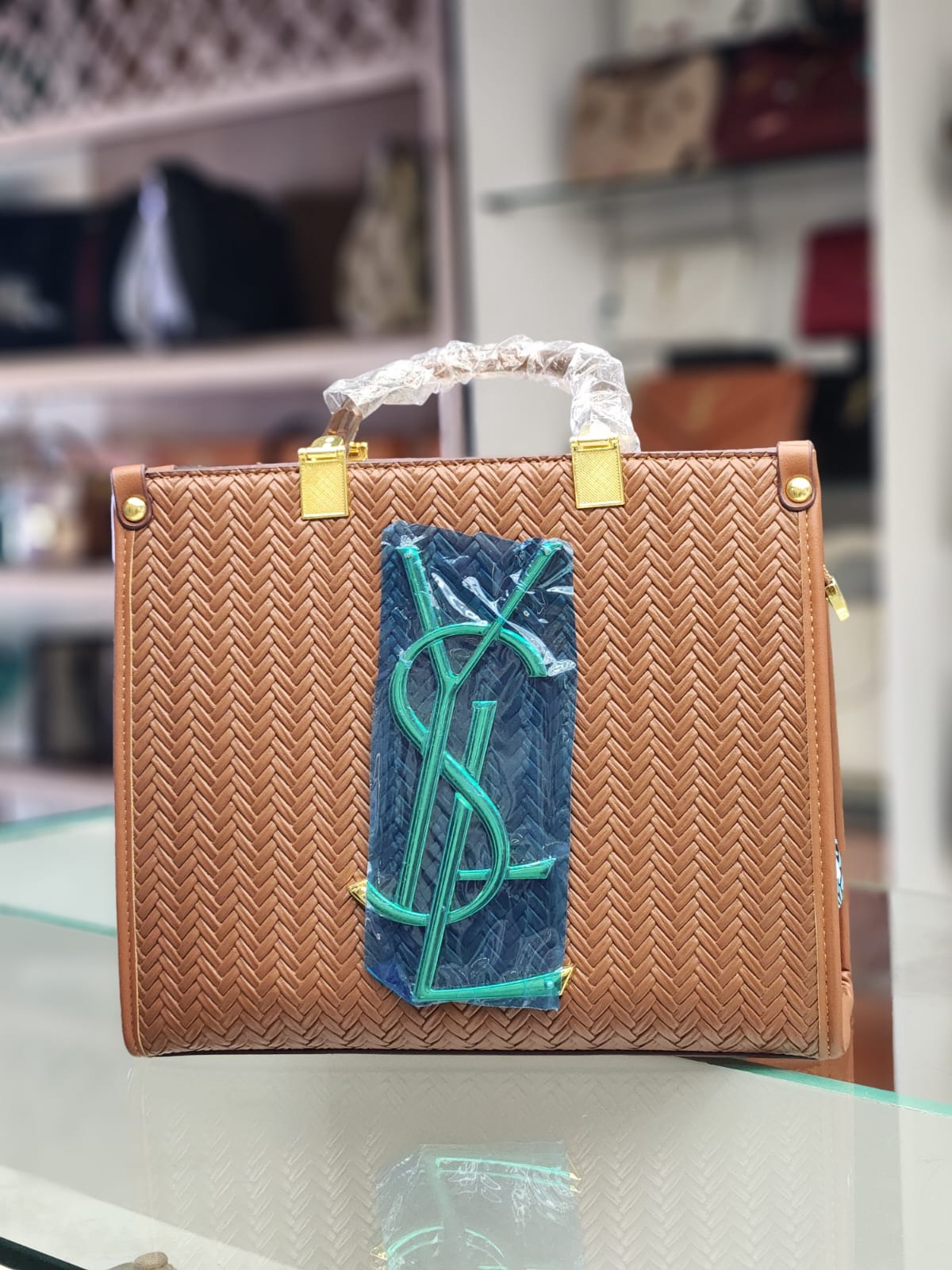 Ysl Shoulder Tote 88172 Brown