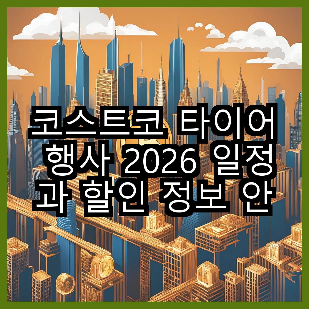 코스트코 타이어 행사 2026 일정과 할인 정보 안내 썸네일