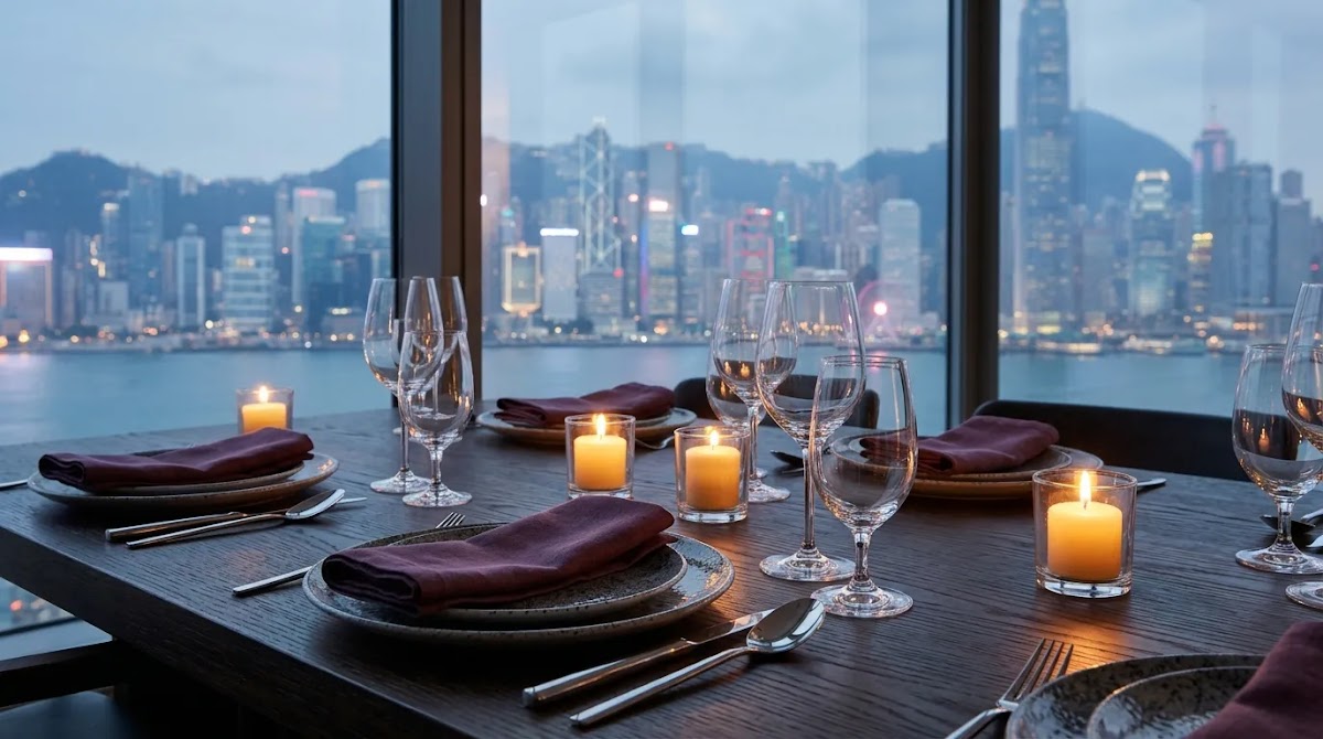 Hong Kong dinner table setting for best Italian red wine Hong Kong under 500 HKD
