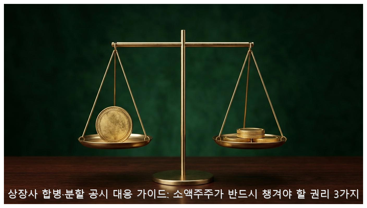 상장사 합병·분할 공시 대응 가이드: 소액주주가 반드시 챙겨야 할 권리 3가지 핵심 안내 및 분석 인포그래픽 (4)
