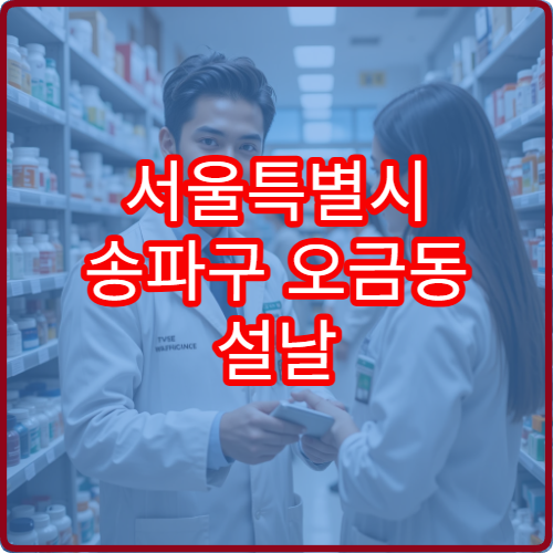 서울특별시 송파구 오금동 설날 연휴 문 여는 약국·비상약국 한눈에 보기