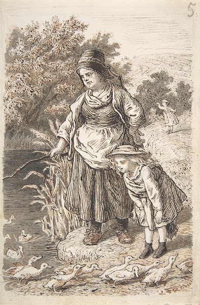 Woman And Child By A Duck Pond 18351903