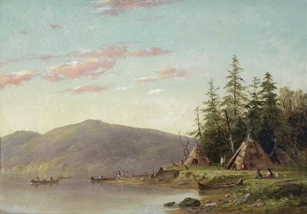 Chippewa Encampment on the Upper Mississippi c1845