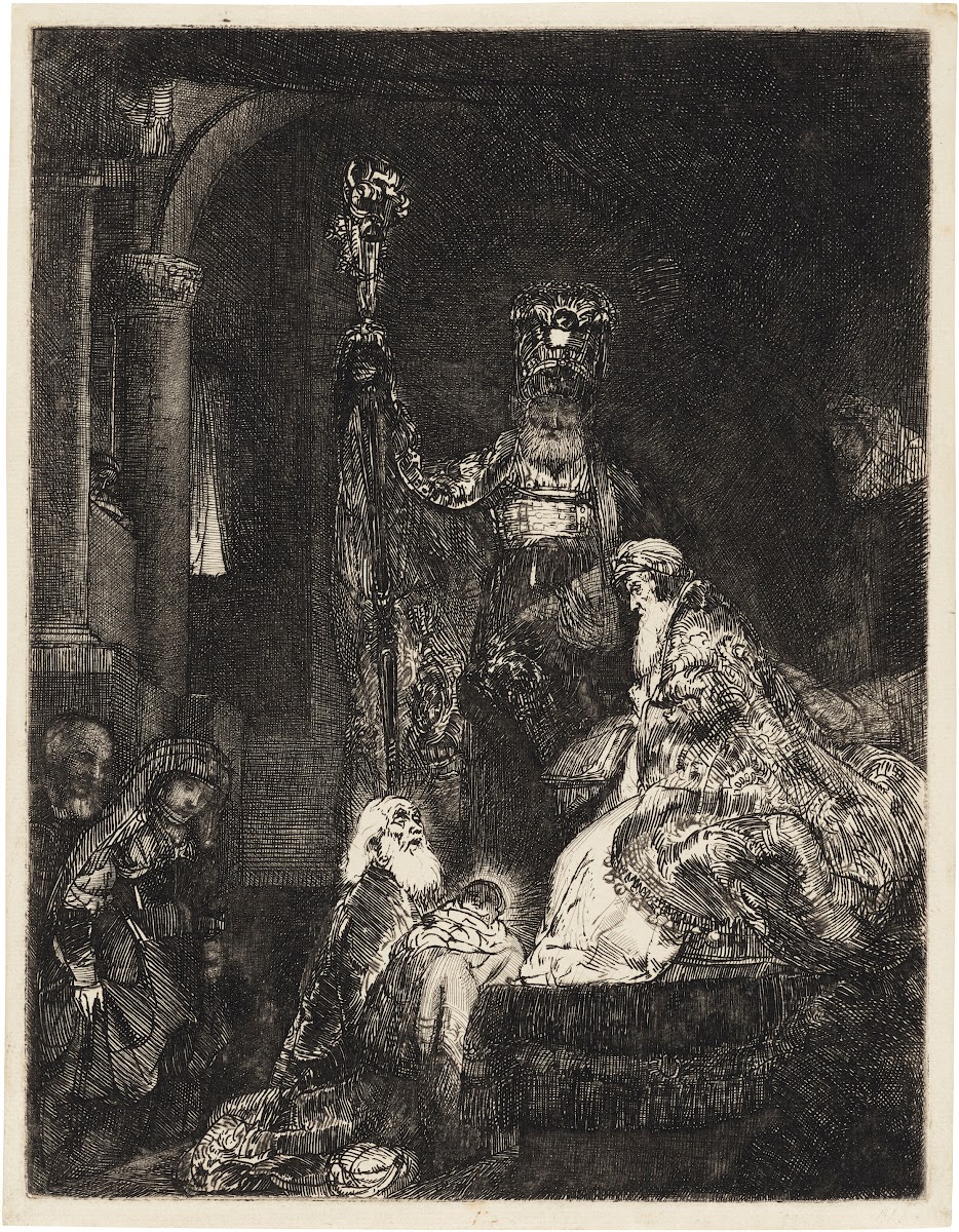 The Presentation in the Temple in the dark Manner circa 1654