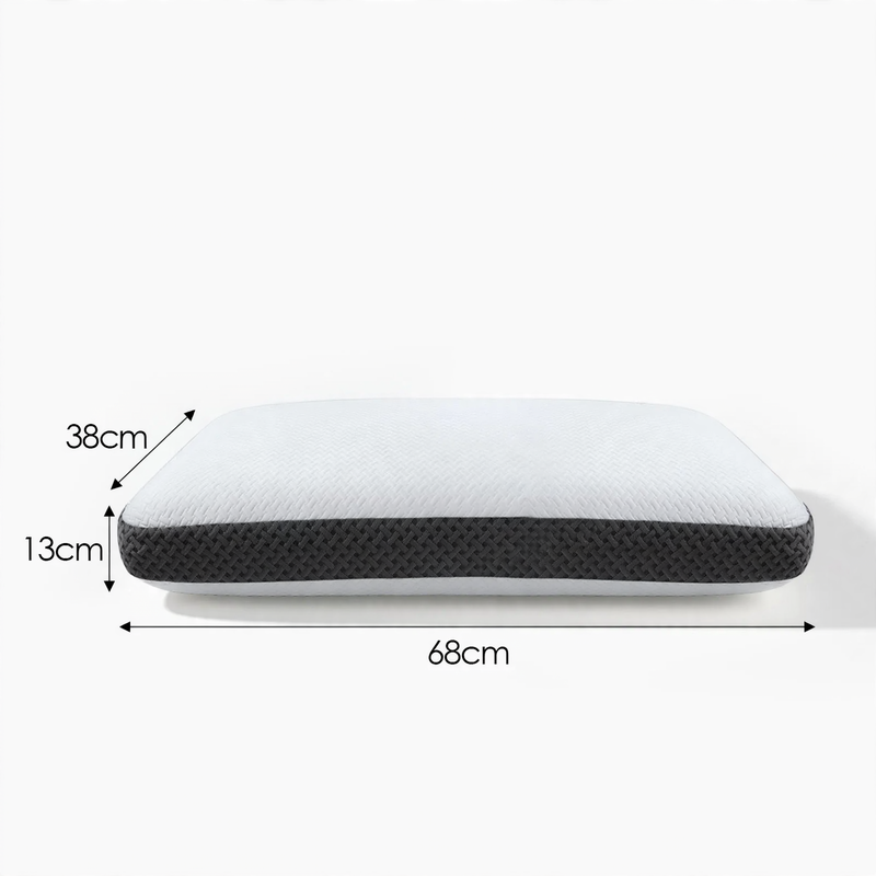 Innerspring pillow with memory foam, rectangular