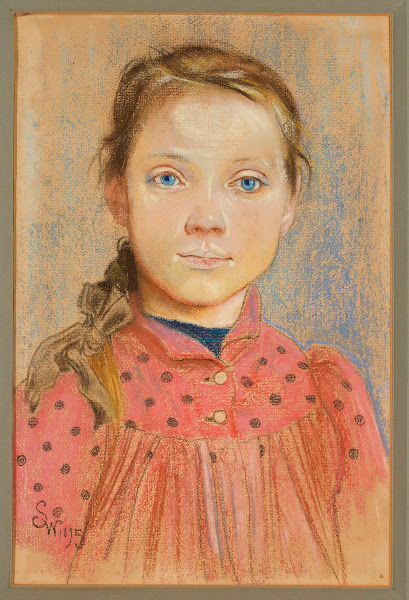 Girl in a red spotted dress 1895