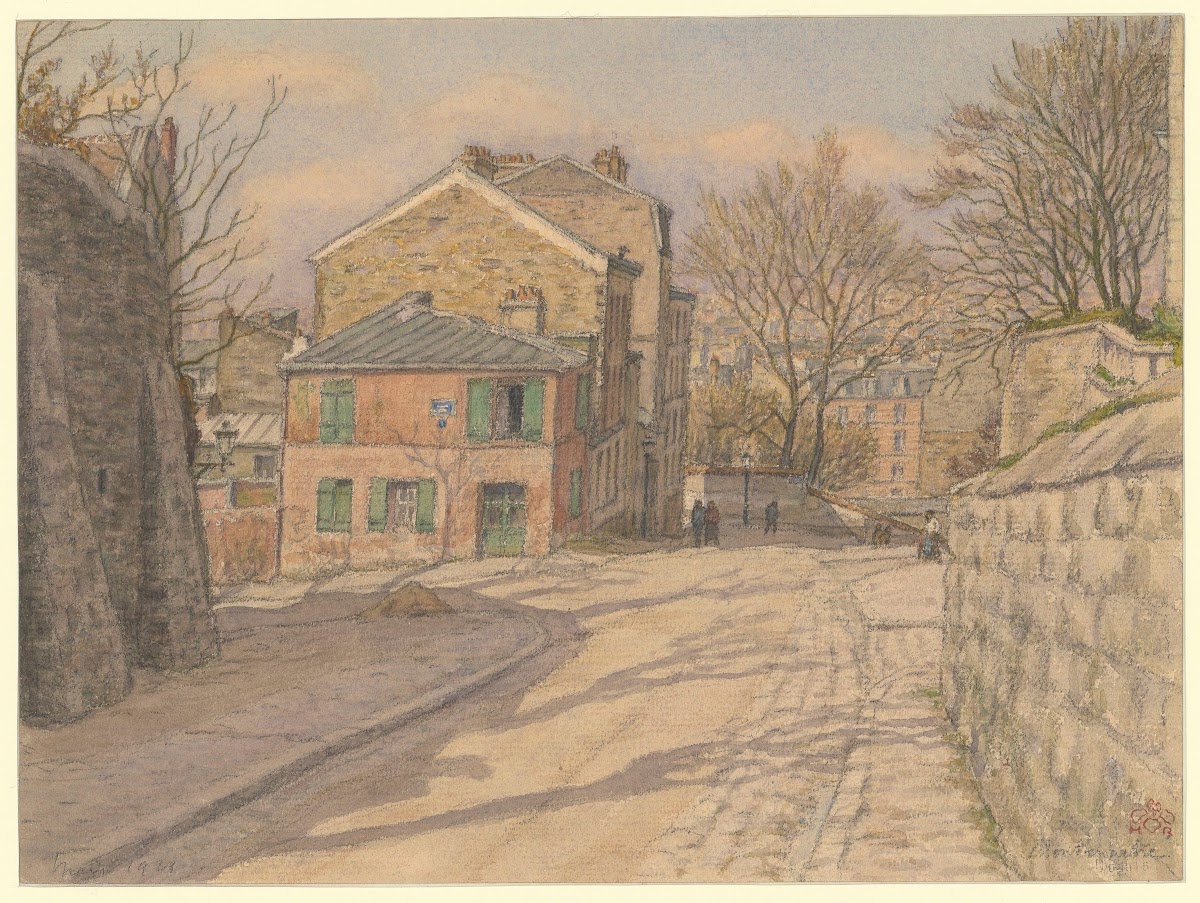 Montmartre angle de la rue des Saules et de la rue de lAbreuvoir 1921