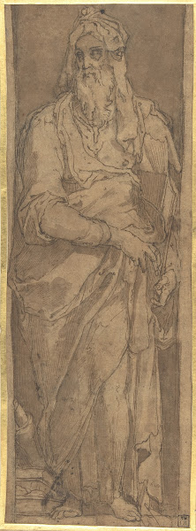 Standing Prophet in a Niche Holding a Book 152966