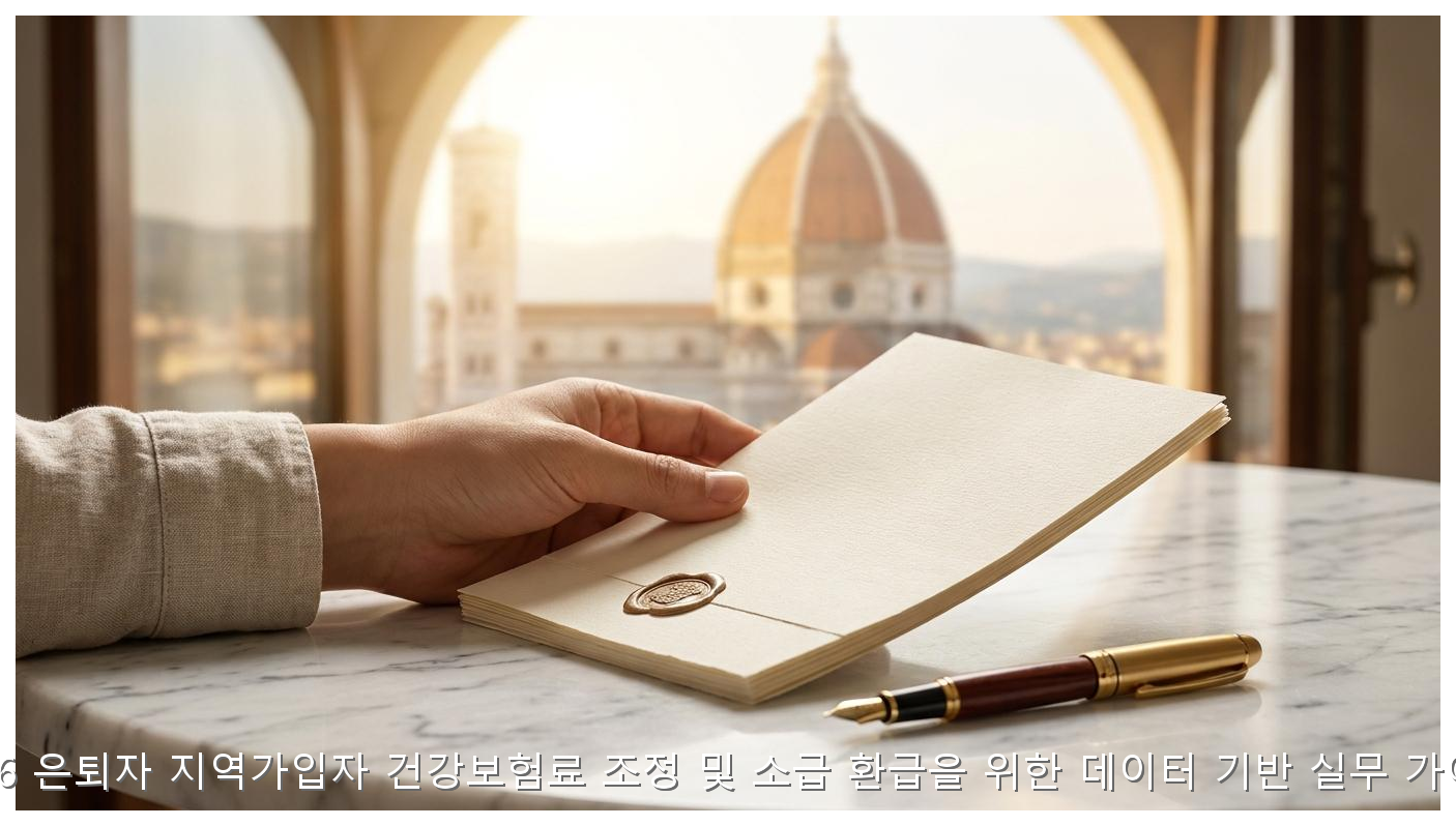 2026 은퇴자 지역가입자 건강보험료 조정 및 소급 환급을 위한 데이터 기반 실무 가이드 핵심 안내 및 분석 인포그래픽 (3)