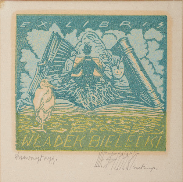 Bookplate of Wladyslaw Bielecki 1924