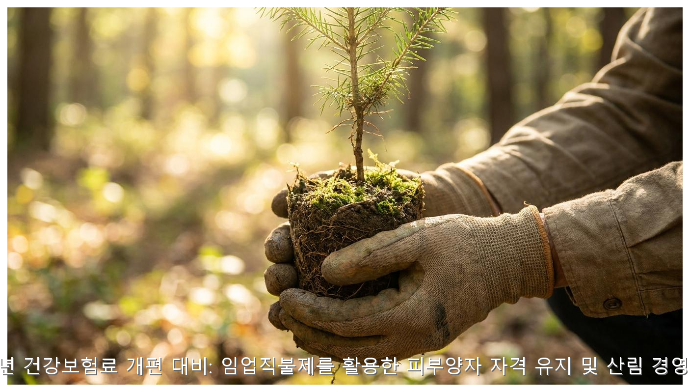 2026년 건강보험료 개편 대비: 임업직불제를 활용한 피부양자 자격 유지 및 산림 경영 전략 핵심 안내 및 분석 인포그래픽 (3)