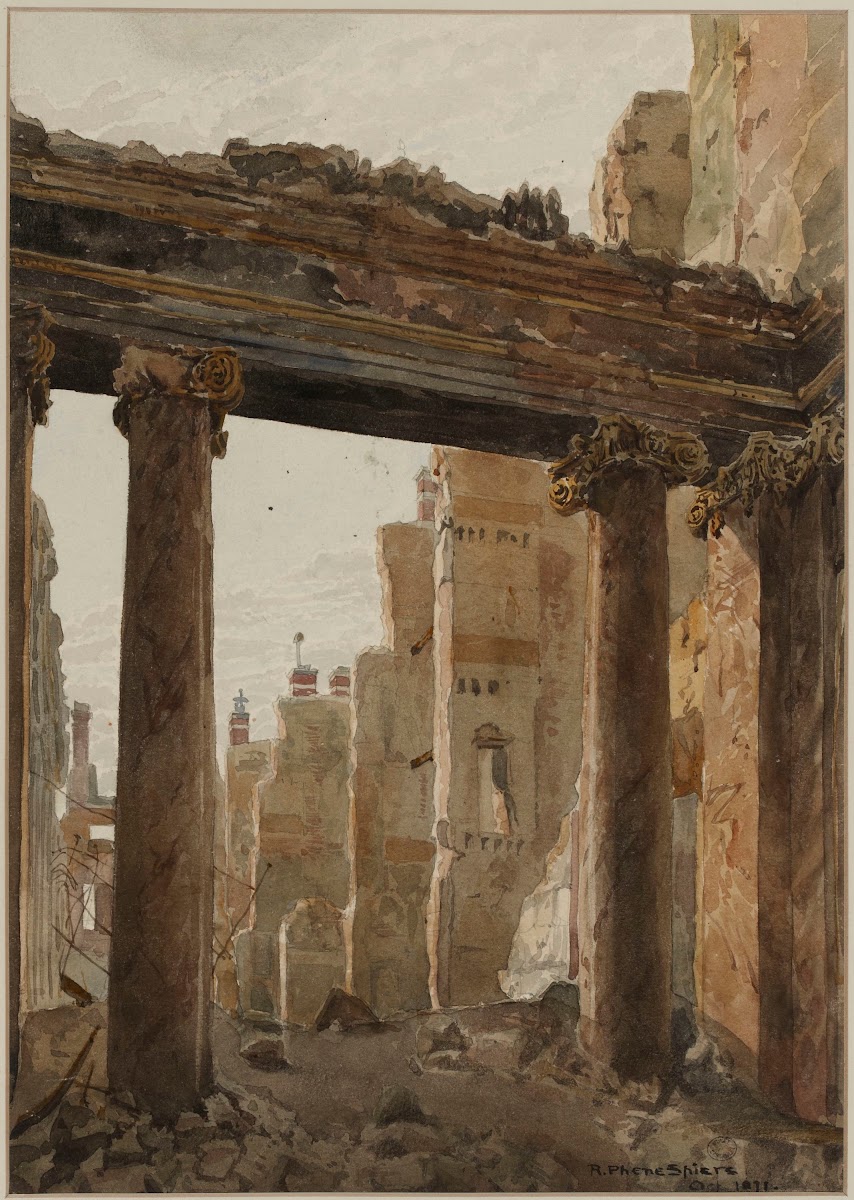 Ruines du Palais de Saint Cloud en 1871 1871