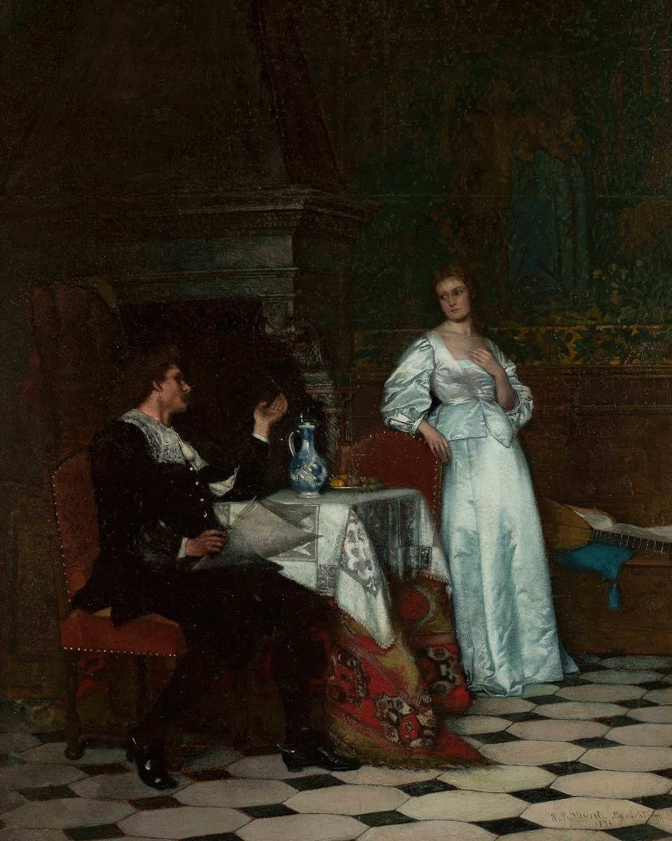 Scene By The Fireplace 1874