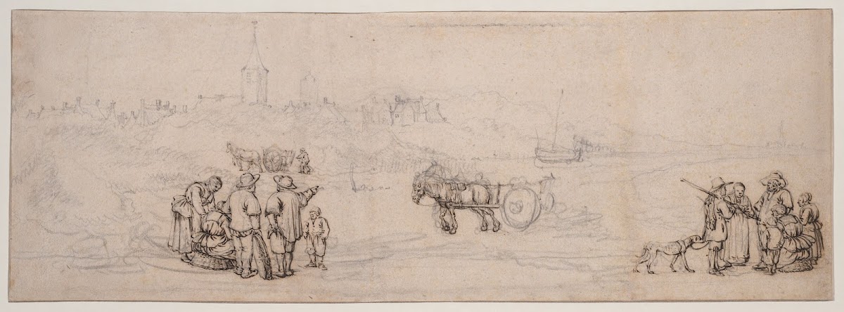 Dune Scene with Peasant Figures mid 1650s