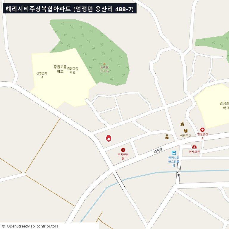 헤리시티주상복합아파트 상세 위치 지도