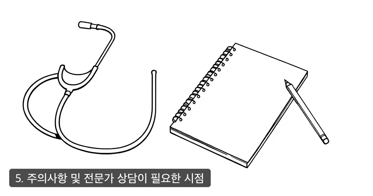 5. 주의사항 및 전문가 상담이 필요한 시점