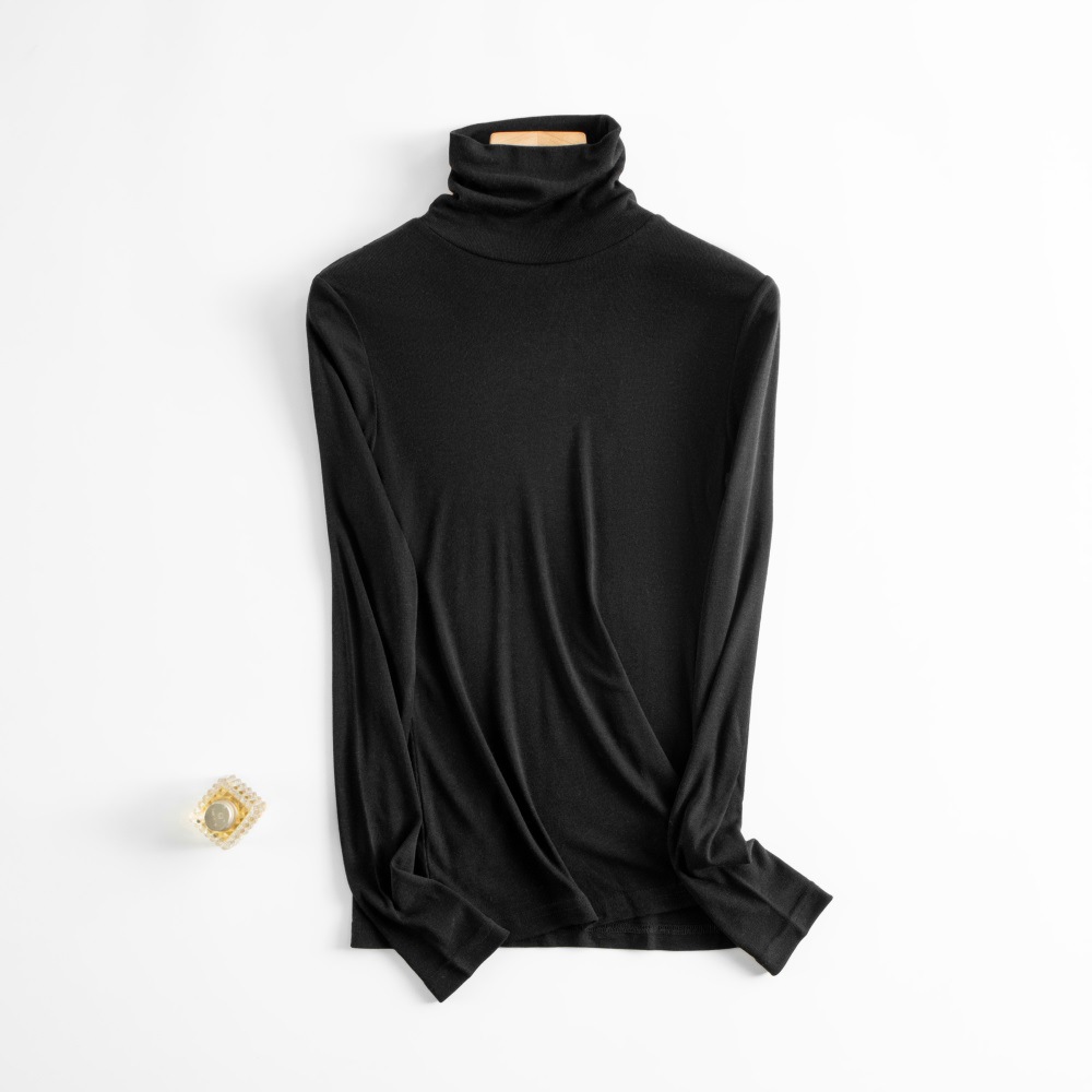 Eleganter Damen-Rollkragenpullover aus Seidenmischung