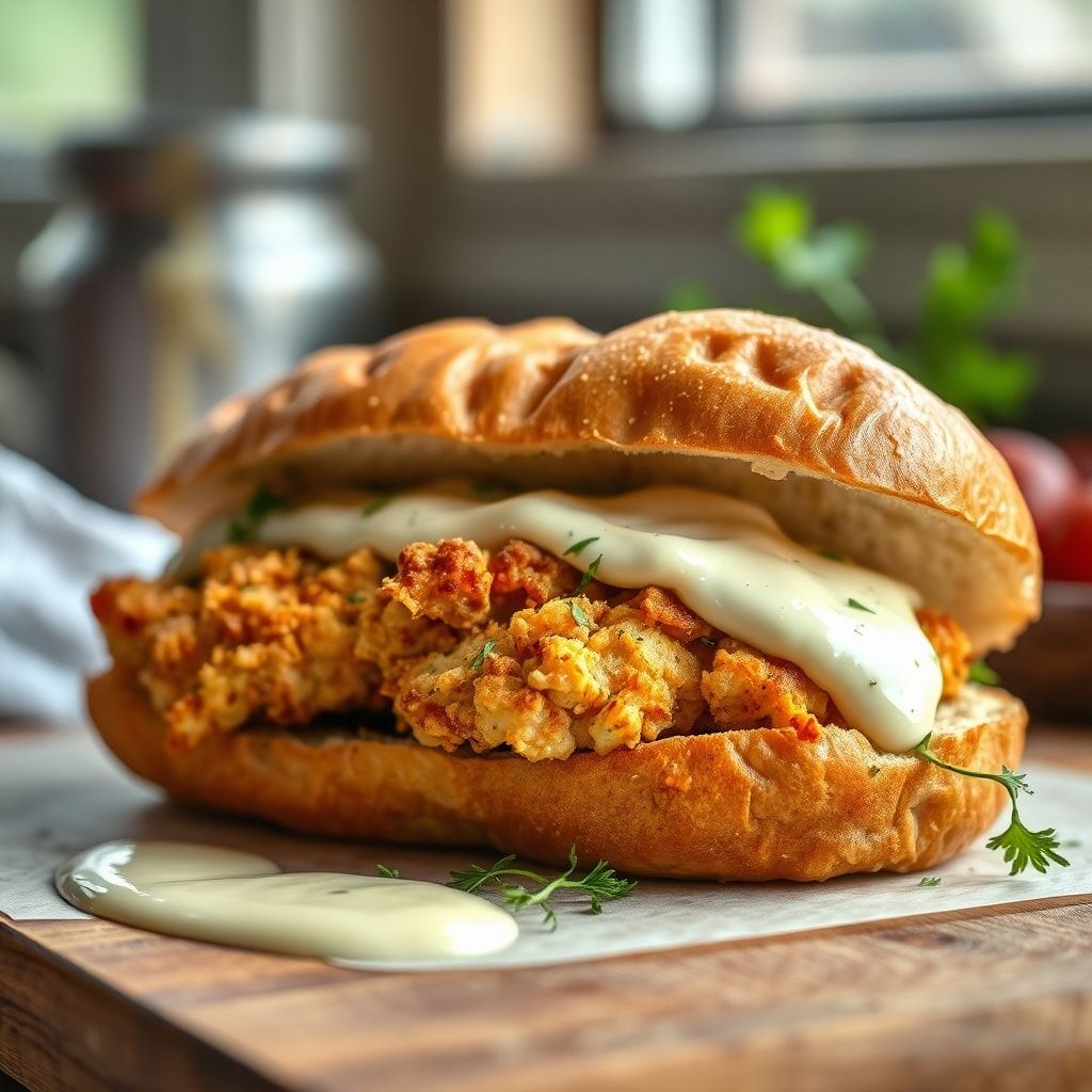 Crispy Dill Chicken Sandwich Recipe with Homemade Aioli (Easy 30-Minute Family Dinner) finished