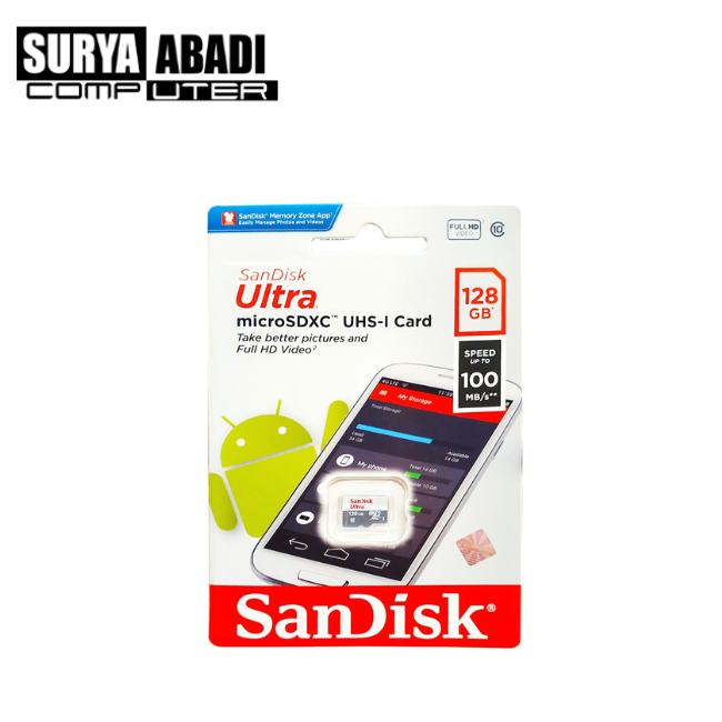 MICRO SD SANDISK 128 GB 100 MBPS