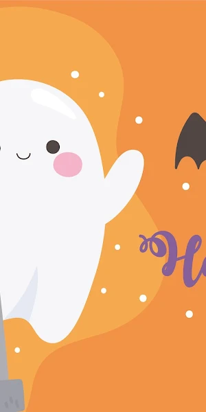 Ghost, Bats, Halloween, Tombstones 8K Wallpaper Background