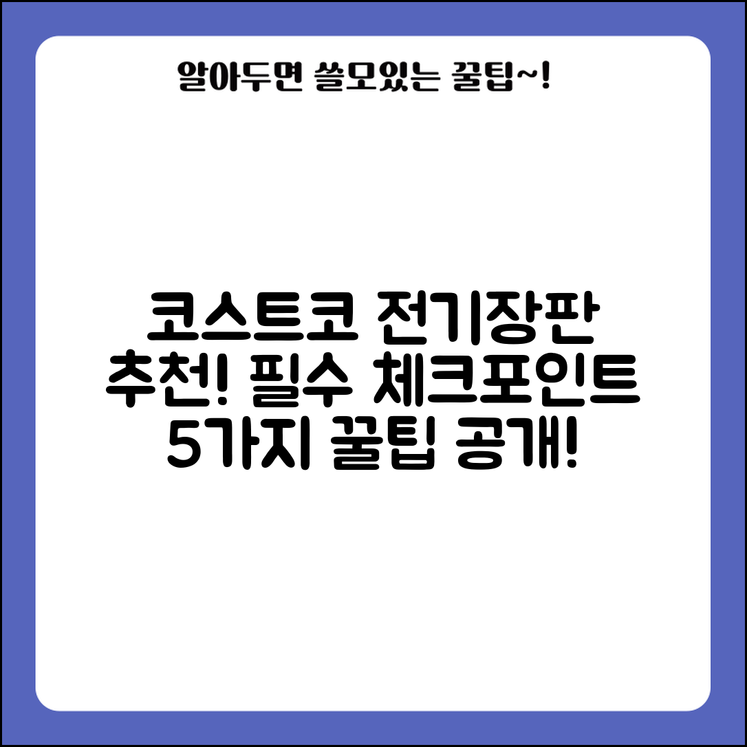 코스트코전기장판 추천! 5가지 필수 체크포인트