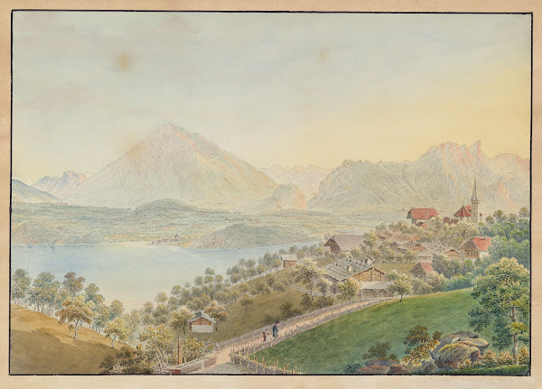 Ansicht Von Sigriswil Mit Niesen Und Thunersee