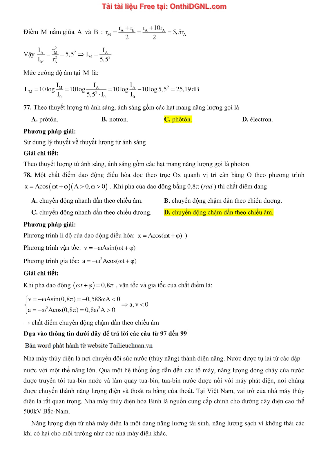 300 bài tập môn Vật Lý - Ôn thi ĐGNL ĐHQG TPHCM Phần 12