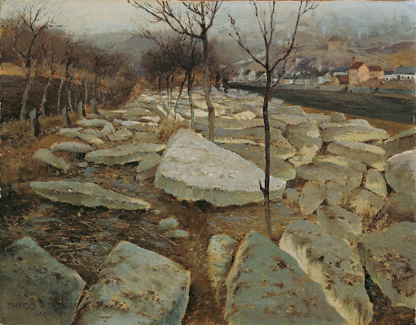 Eisschollen Am Ufer Der Thaya 1891