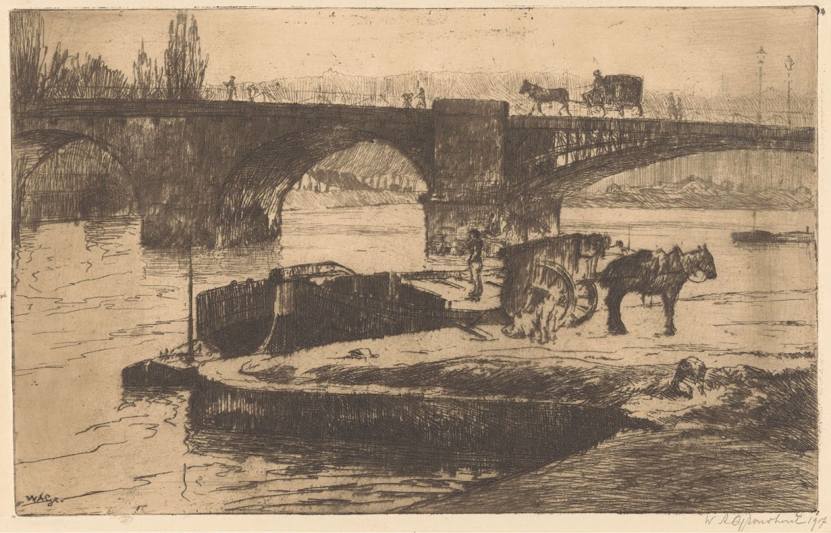 Seinekade in Parijs 1917