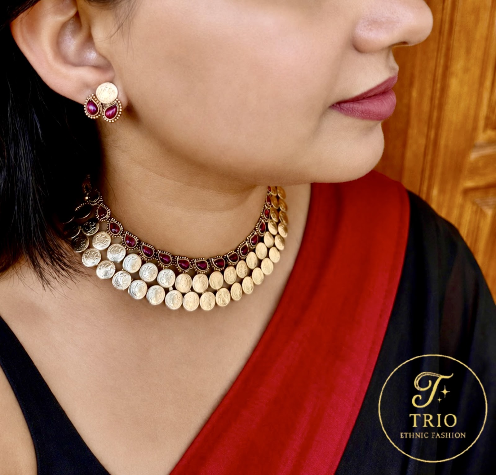 Gold Inspired Coin Necklace Set