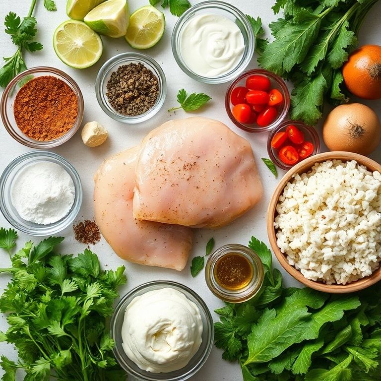 Ingredients for Easy Dump-and-Bake Chicken Tzatziki with Rice Recipe - Quick, Creamy Dinner