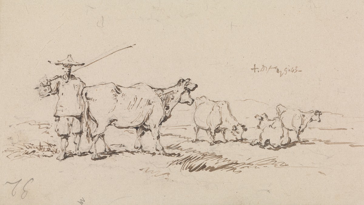 A Peasant with Cattle 1843
