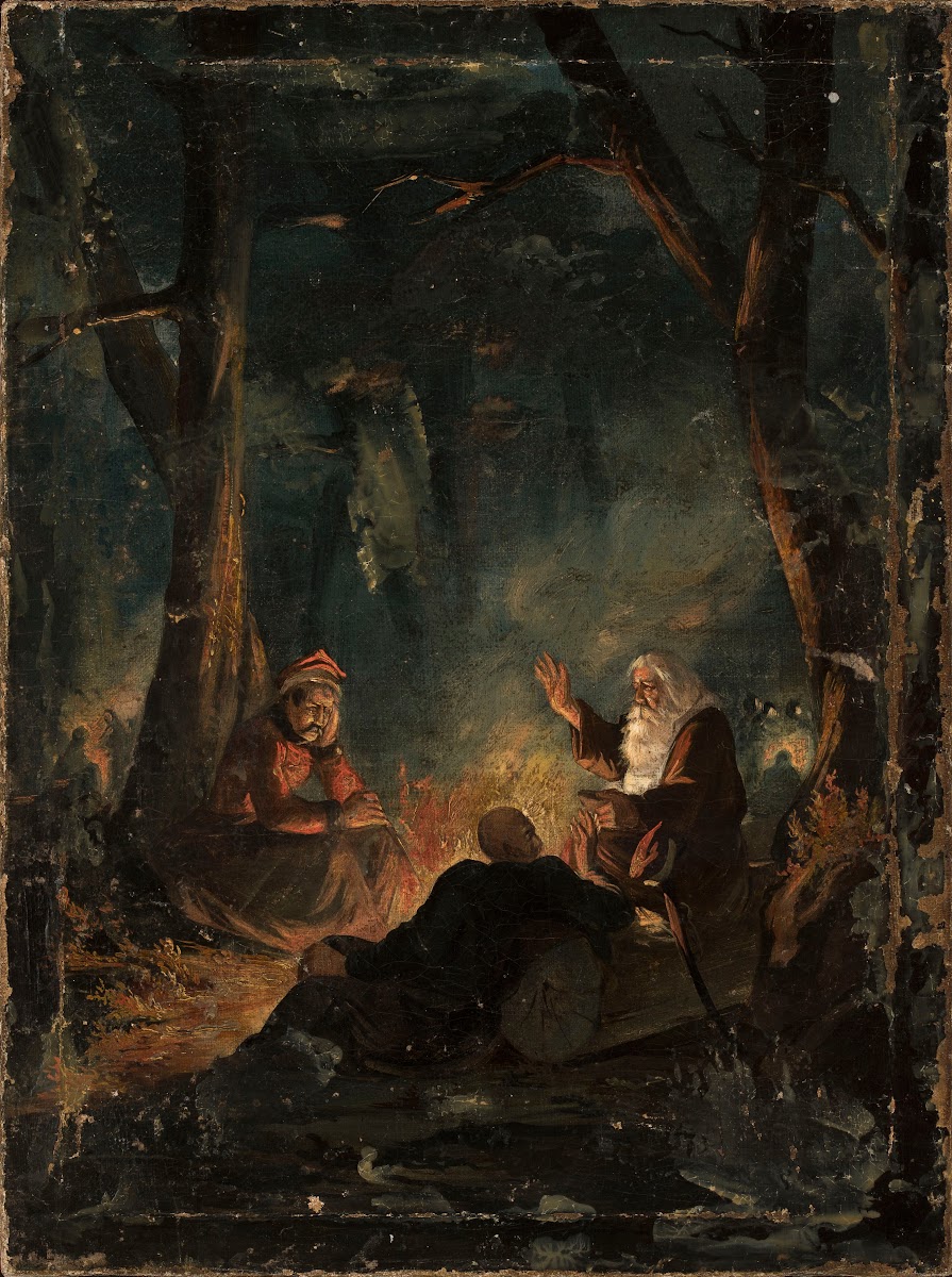 Rzewuski priest Marek and Pułaski in the Niepołomice Forest 1850