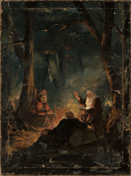 Rzewuski priest Marek and Pułaski in the Niepołomice Forest 1850