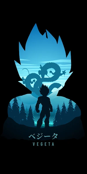 Vegeta Minimal Dark 4K iPhone Wallpaper Background