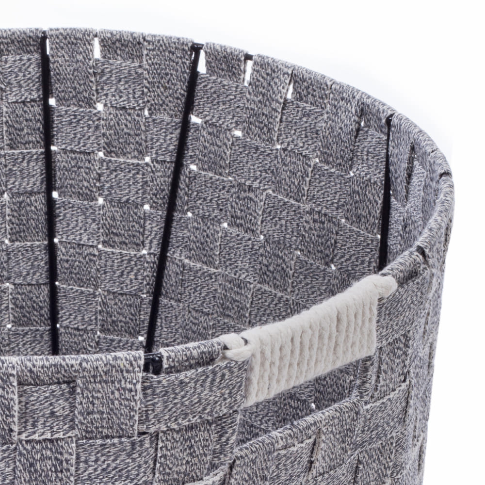 Cesto para ropa de algodón CasaMia® Belt color gris
