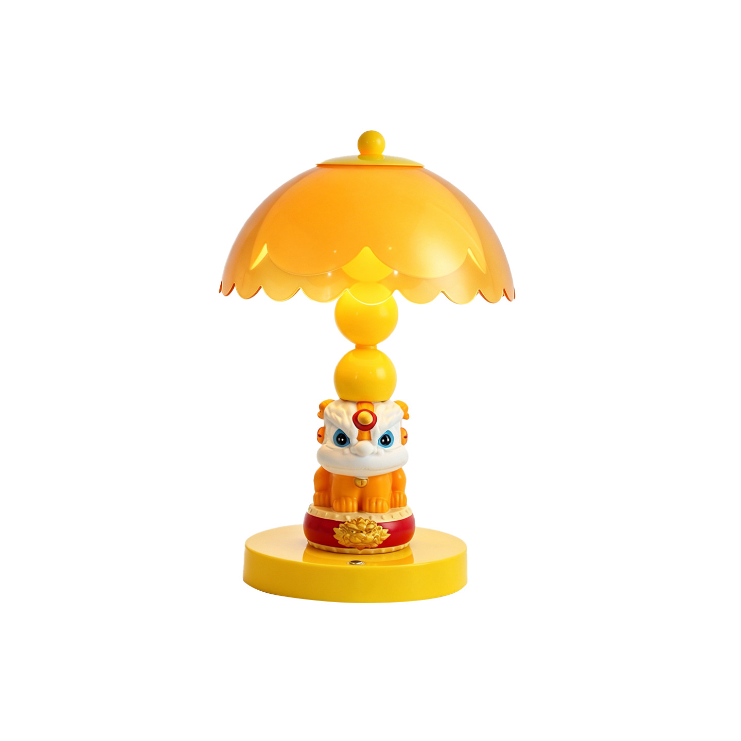 Chinese Lion Dance Mushroom Table Lamp
