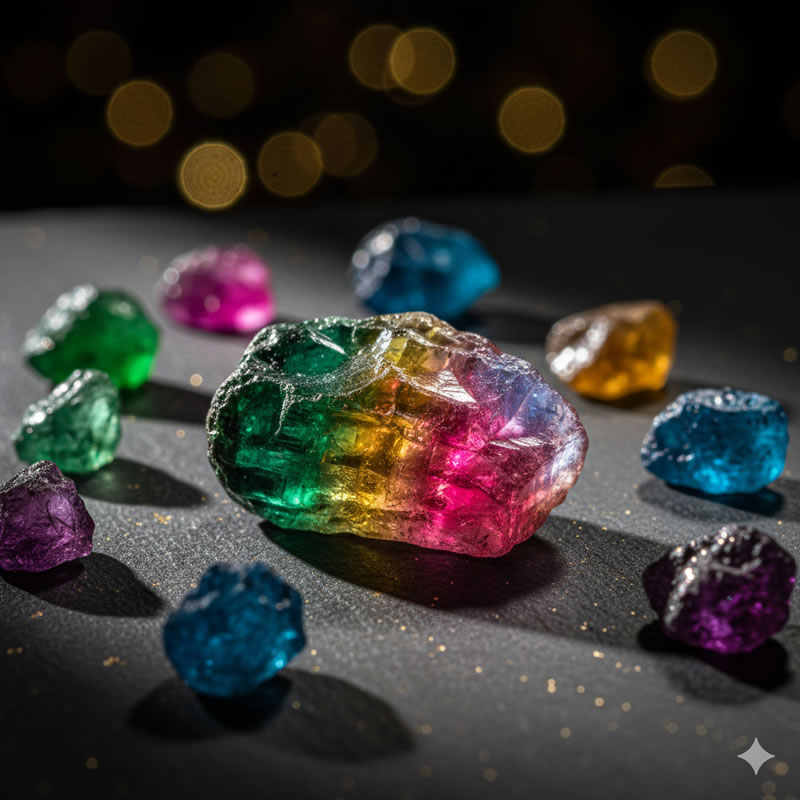 Bi-Color Tourmaline Crystal Spectrum