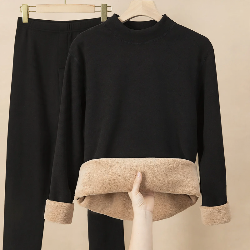 Thermal set for ladies and gentlemen, lined, standing collar