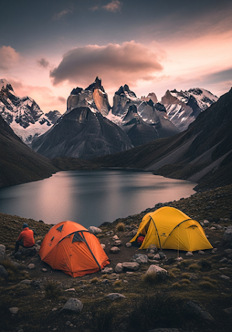 Andes Camping Pink Sunset
