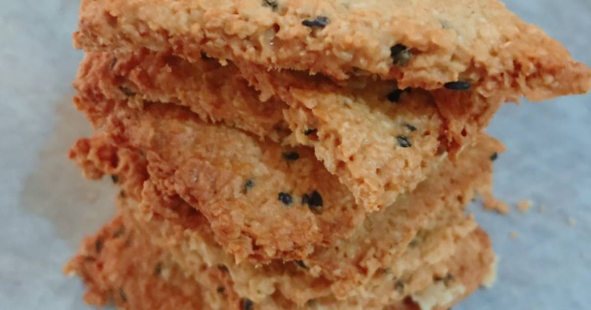 Bánh quy yến mạch mè đen bằng nồi chiên không dầu