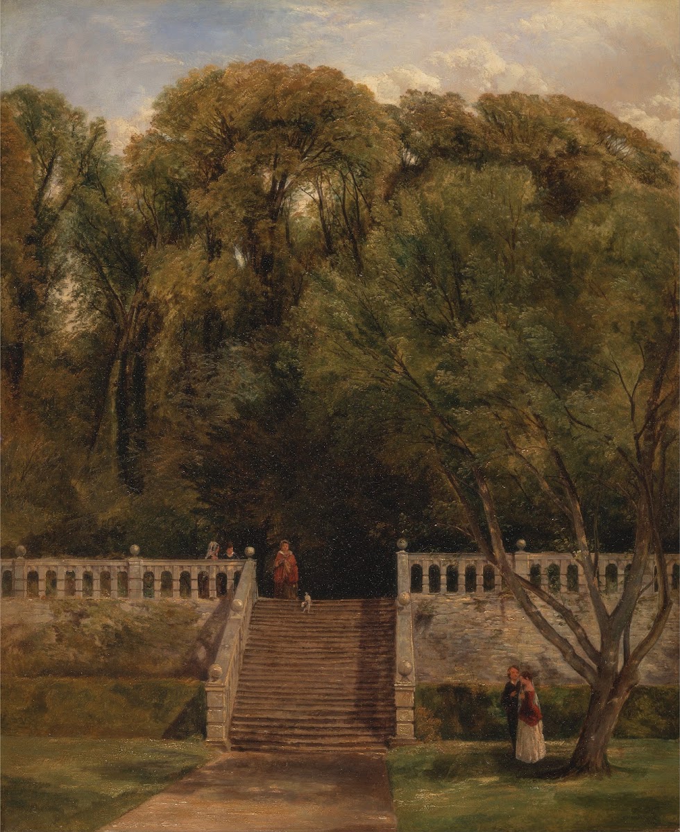 On the Terrace at Haddon Hall Derbyshire 1840