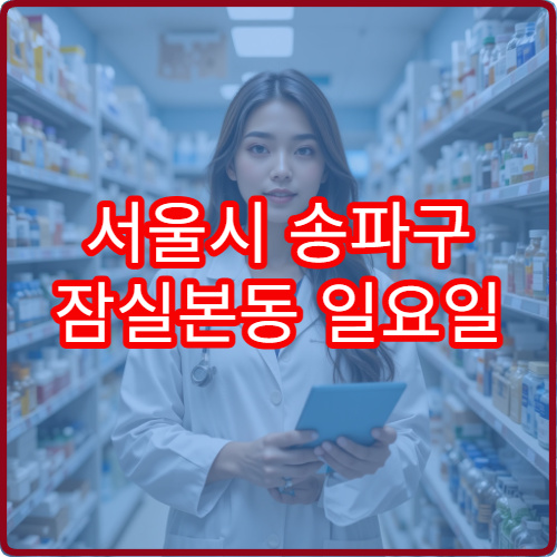 서울시 송파구 잠실본동 일요일 당직약국 일요일 운영 약국 위치 안내