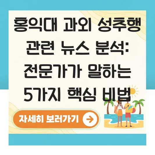 홍익대 과외 성추행 관련 뉴스 분석