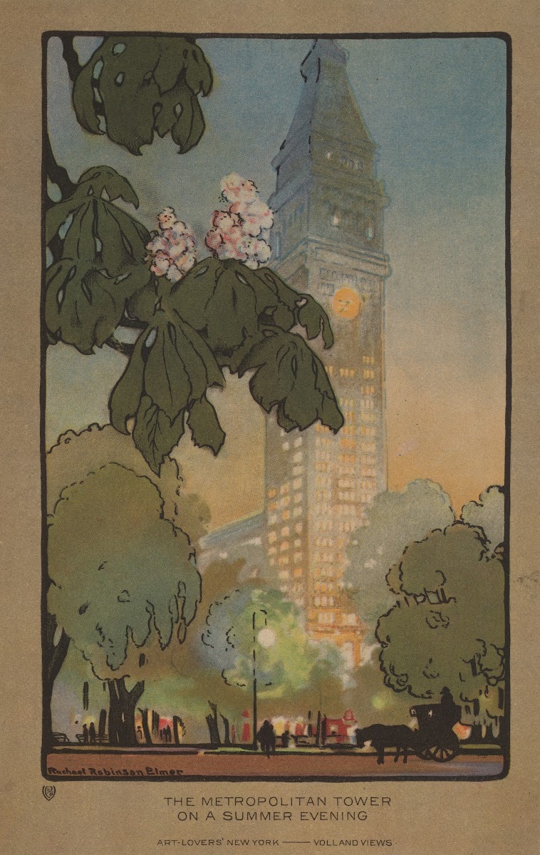 The Metropolitan Tower on A Summer Evening 1914
