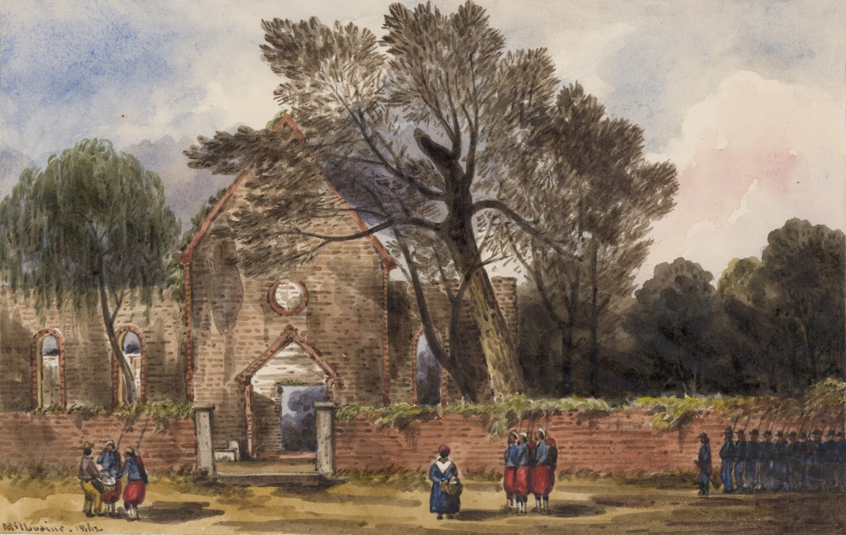 Ruins of church at Hampton Va 1862