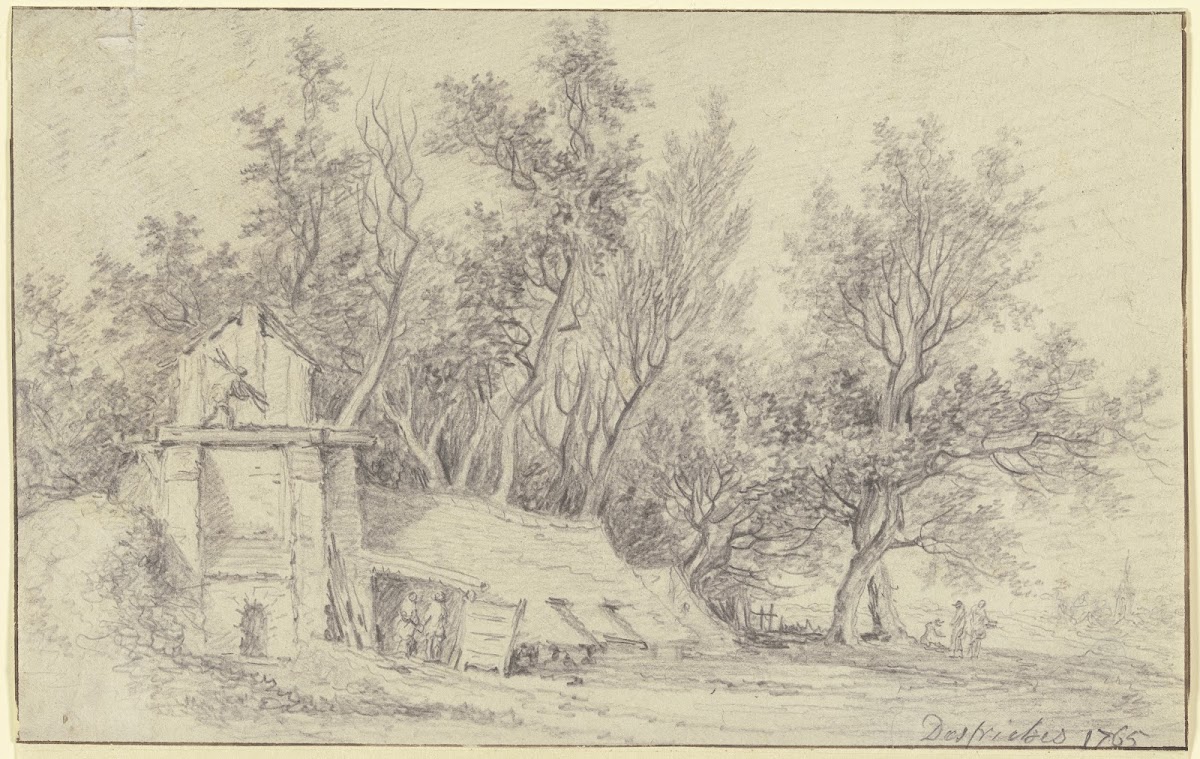 Holzhauerhütten am Waldesrand 1765